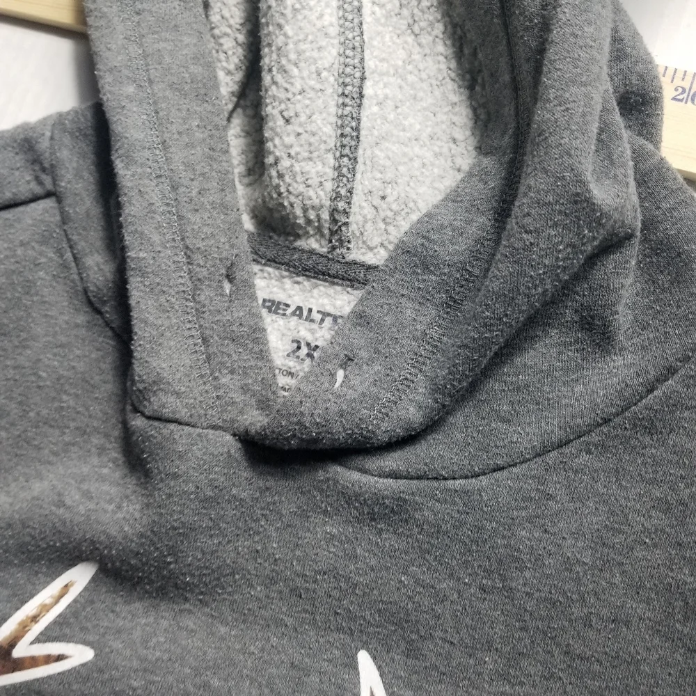 REALTREE MEN'S GRAY HOODIE SIZE 2XL (SEE FULL DESCRIPTION) - Picture 10 of 13